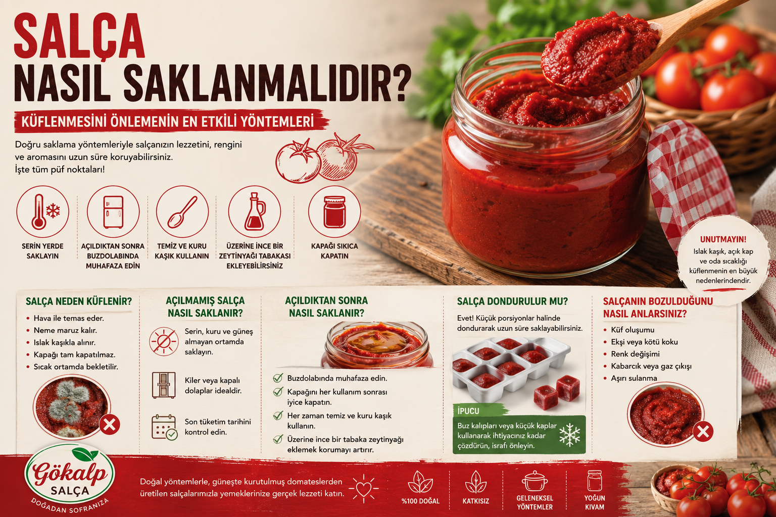 Salça Nasıl Saklanmalıdır ?