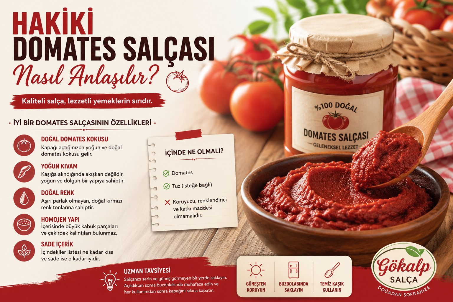 Hakiki Domates Salçası Nasıl Anlaşılır ?