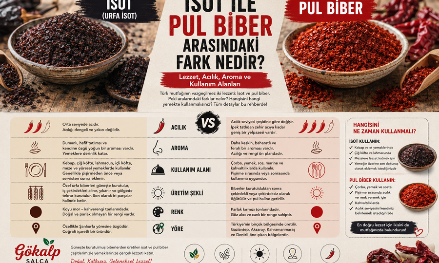İsot ile Pul Biber Arasındaki Fark Nedir? Hangisini Hangi Yemekte Kullanmalısınız?